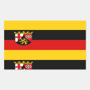 Drapeau de Rhénanie-Palatinat Sticker rectangulair