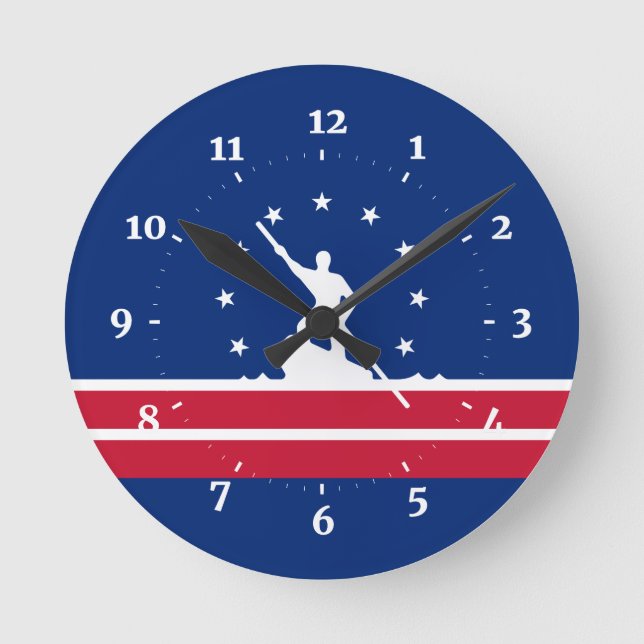 Drapeau de Richmond, Virginie Carré Horloge murale (Recto)