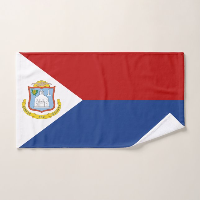 Drapeau de Saint-Martin (Serviette à main)
