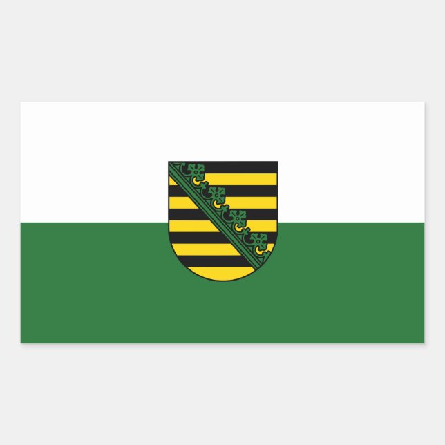 Drapeau de Saxony Rectangular Sticker (Devant)