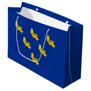 Drapeau de Sussex grand sac cadeau