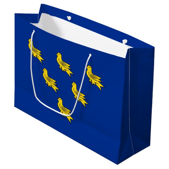 Drapeau de Sussex grand sac cadeau (Devant Angle)