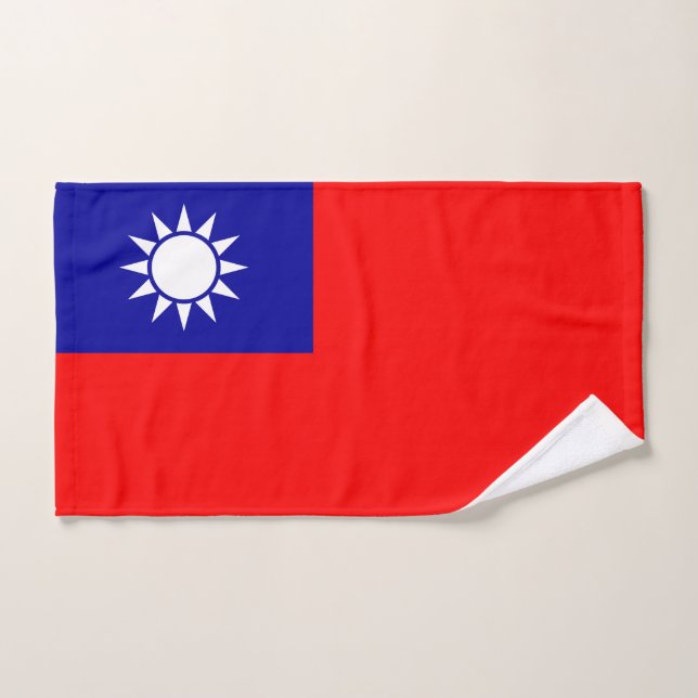 Drapeau de Taïwan : République de Chine, Taipei ch (Serviette à main)