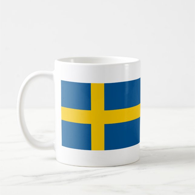 Drapeau de tasse de café de la Suède (Gauche)