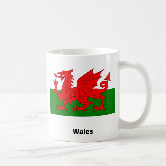 Drapeau de tasse de café du Pays de Galles (Droite)