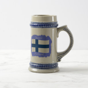 Drapeau de tasse de la Finlande