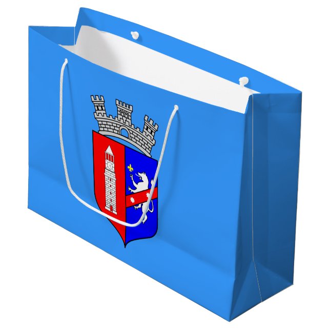 Drapeau de Tirana, Albanie Grand sac cadeau (Devant Angle)