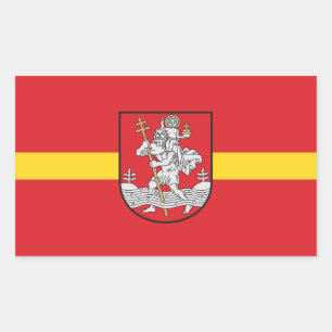 Drapeau de Vilnius, Lituanie Sticker rectangulaire
