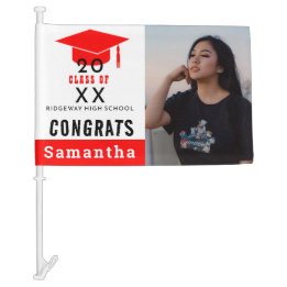Drapeau de voiture pour photo de remise de diplôme