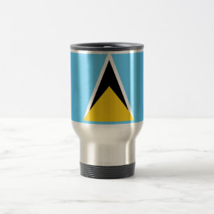 Drapeau de voyage de Sainte-Lucie/de tasse de