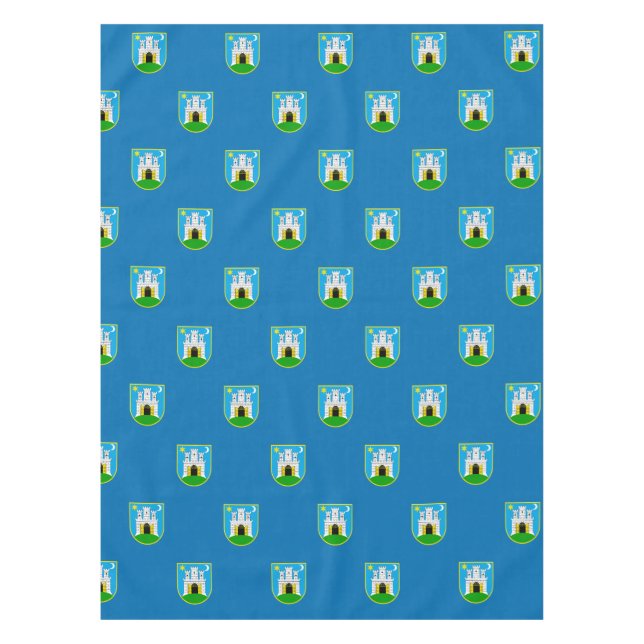 Drapeau de Zagreb, Croatie Nappe (Devant)