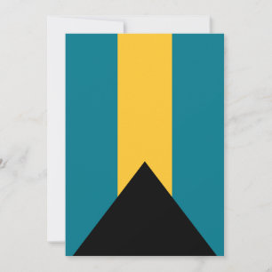 Drapeau des Bahamas Carte de remerciements plat