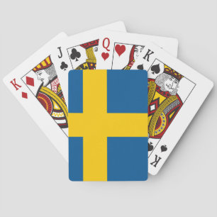 Drapeau des cartes de jeu de la Suède