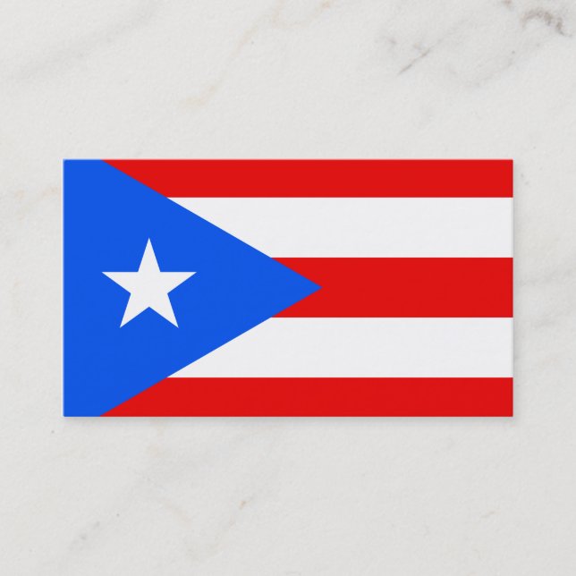 Drapeau des cartes de visite de Porto Rico (Devant)