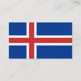 Drapeau des Cartes de visite islandais