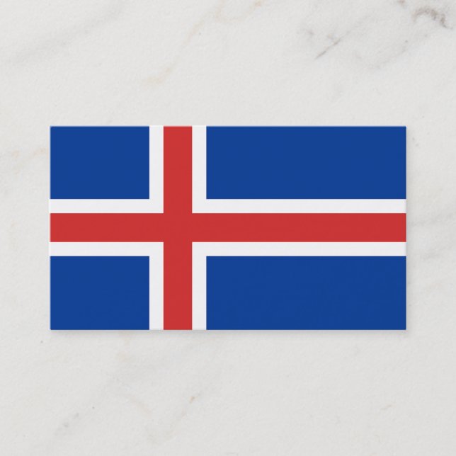 Drapeau des Cartes de visite islandais (Devant)
