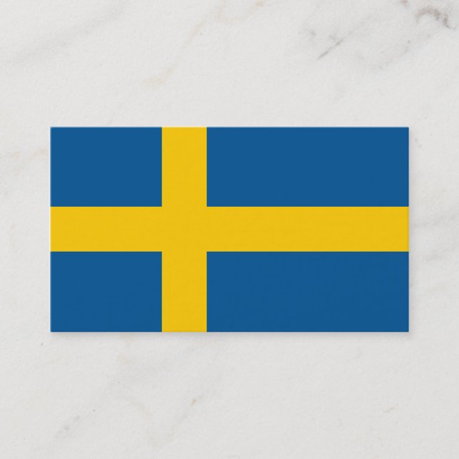 Drapeau des Cartes de visite suédois (Devant)