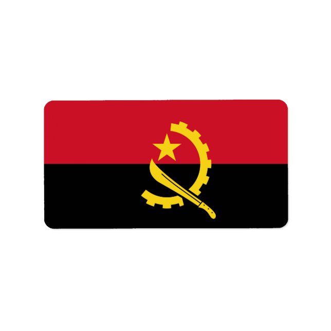 Drapeau des Étiquettes angolais (Devant)