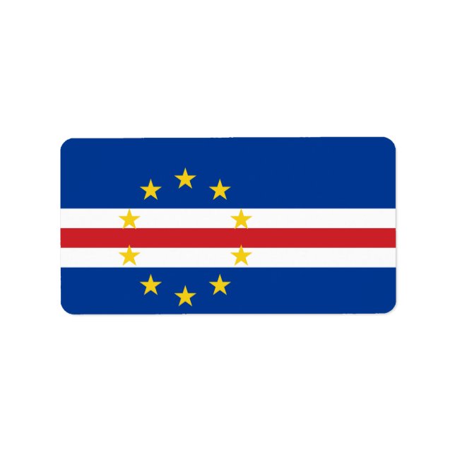 Drapeau des Étiquettes du Cap-Vert (Devant)