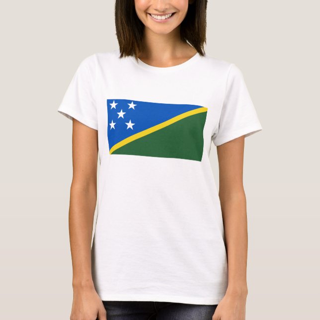 Drapeau des Îles Salomon x Carte T-shirt (Devant)