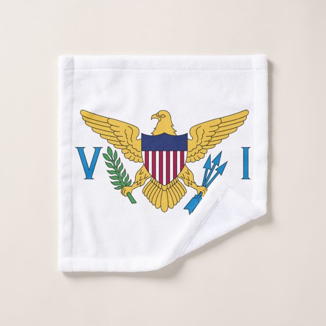 Drapeau des îles Vierges américaines (Gant de toilette)