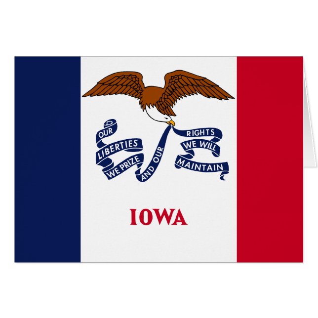 Drapeau d'État de l'Iowa (Devant horizontal)