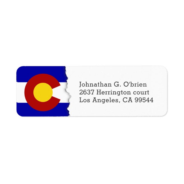 Drapeau d'État du Colorado Blanc Personnalisé (Devant)