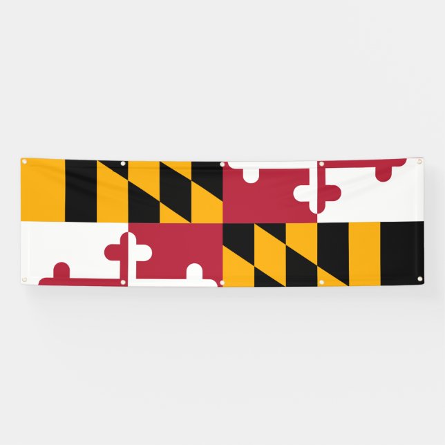 Drapeau d'état du Maryland Bannière de déco élégan (Horizontal)