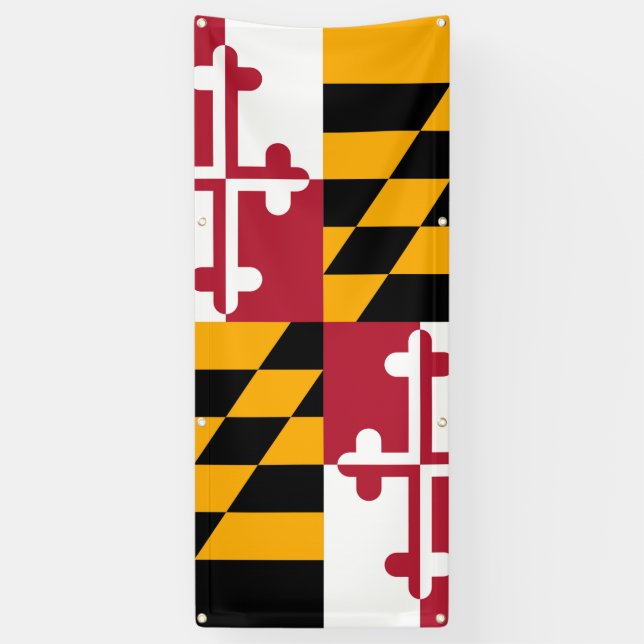 Drapeau d'État du Maryland Bannière de décoration  (Vertical)