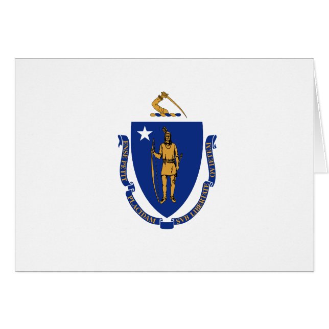 Drapeau d'état du Massachusetts (Devant horizontal)