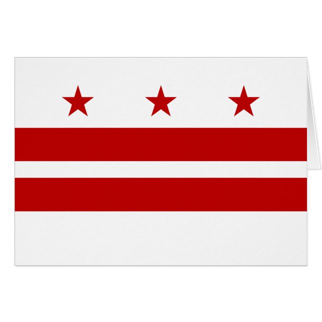 Drapeau d'État patriotique de Washington DC (Devant horizontal)