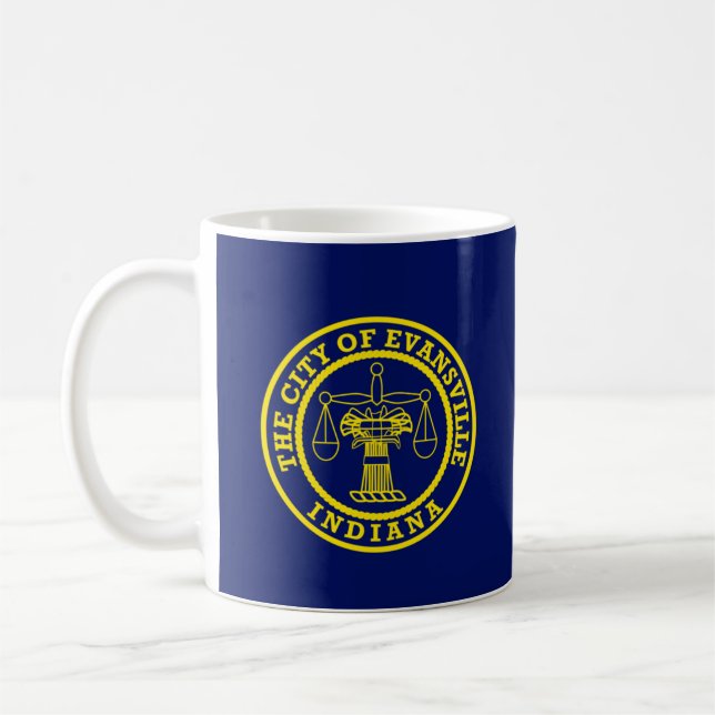 Drapeau d'Evansville, Indiana Coffee Mug (Gauche)