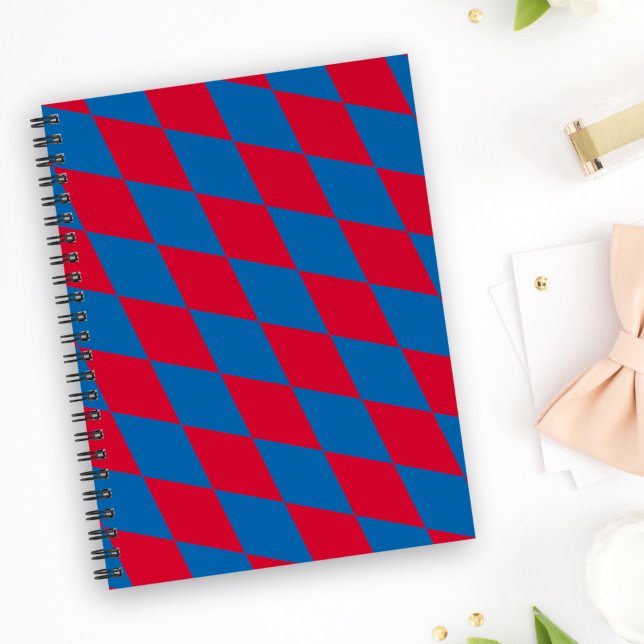 Drapeau diamant Bavière bleu et rouge Motif (Créateur téléchargé)