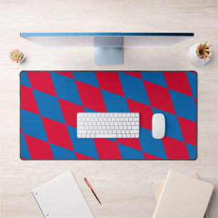 Drapeau diamant Bavière bleu et rouge Motif