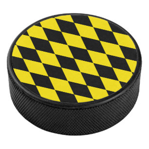 Drapeau diamant de Bavière noire et jaune Motif