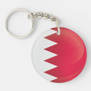 Drapeau d'icône ronde de Bahreïn