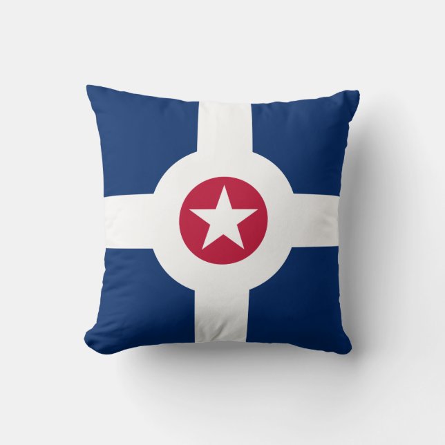 Drapeau d'Indianapolis, oreiller à lancer d'Indian (Recto)