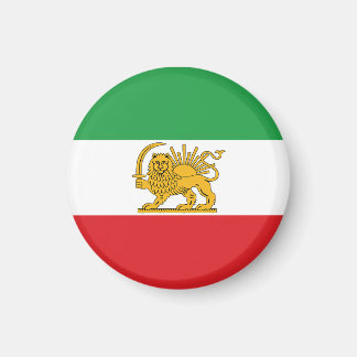 Drapeau d'Iran Lion Et Soleil Shah d'Iran Aimant
