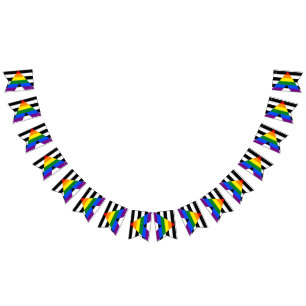 Drapeau direct Bannière de Bunting LGBT Parti