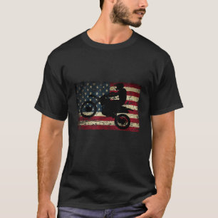 Drapeau Dirt Vélo USA Drapeau T-Shirt Motocross Dr