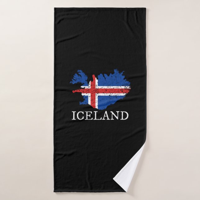 Drapeau d'Islande (Serviette de bain)