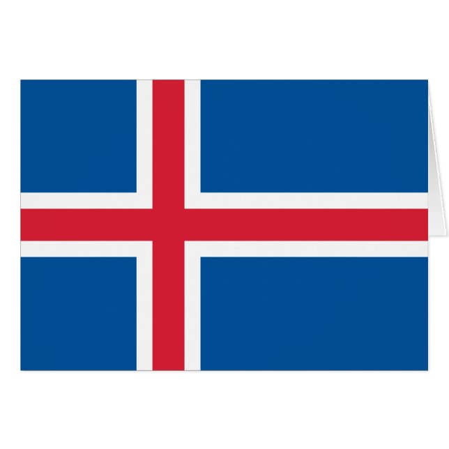 Drapeau d'Islande patriotique (Devant horizontal)