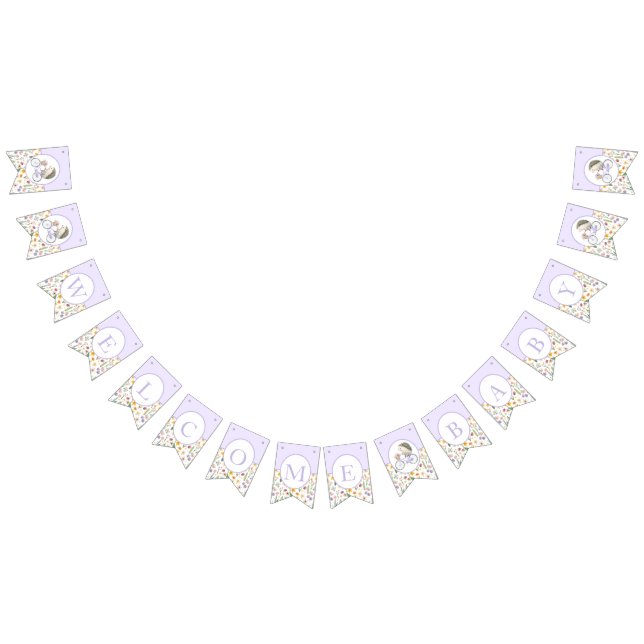 Drapeau du Baby shower de hérisson Lavender (Tout)