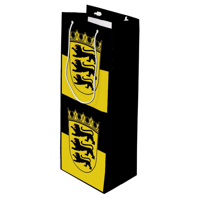 Drapeau du Bade-Wurtemberg Sac cadeau de vin (Devant Angle)