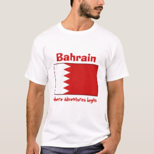 Drapeau du Bahrain + Carte + T-shirt des textes