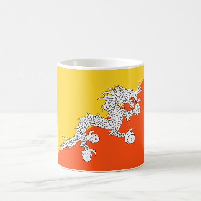Drapeau du Bhoutan Mug (Centre)