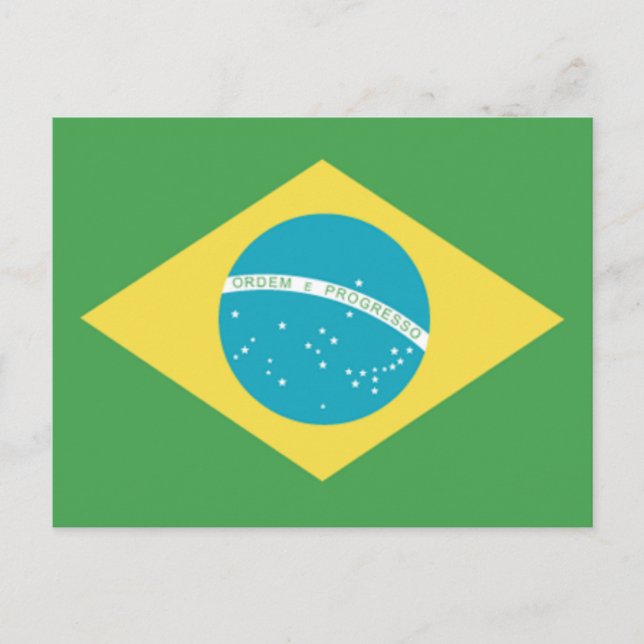 Drapeau du Brésil Carte postale (Devant)