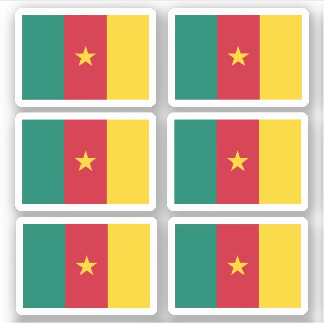 Drapeau du Cameroun - une collection Sticker (Devant)