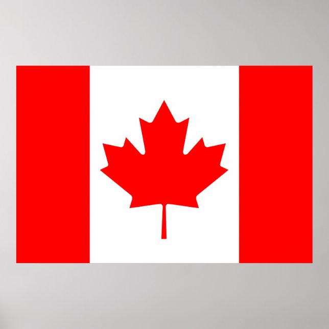 Drapeau du Canada Imprimer la valeur Poster Papier (Devant)