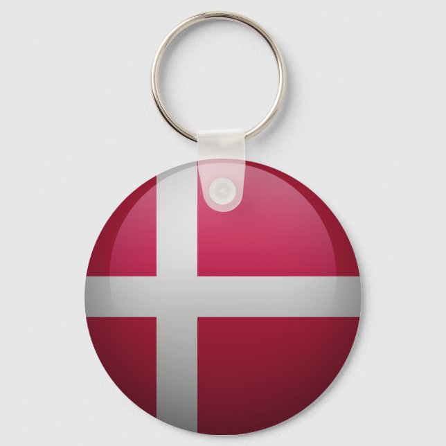 Drapeau du Danemark Keychain (Front)